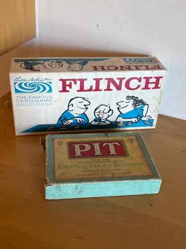 Vintage Flinch And Pit Card Games By Parker Brothers