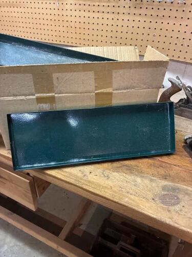 Green Metal Plant Trays