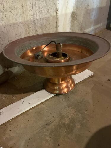 Large Copper-Colored Electric Fountain Basin