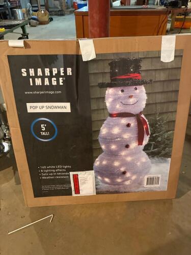 Sharper Image Pop Up Snowman Outdoor Decoration