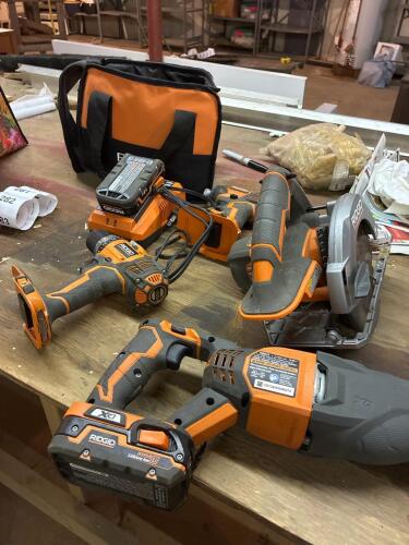 Ridgid Cordless Power Tools LOT