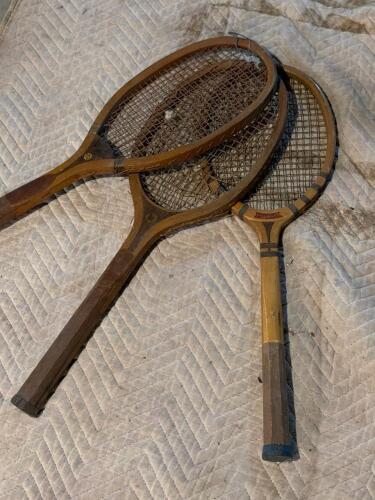 Vintage Wood Tennis Rackets, Championship and Imperial