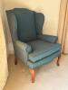 Upholstered Wingback Armchair in Queen Anne-Style (1/2)