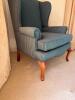 Upholstered Wingback Armchair in Queen Anne-Style (1/2) - 2