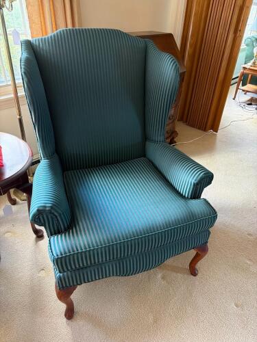 Upholstered Wingback Chair in Queen Anne Style (2/2)