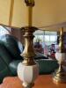 Pair of Brass and Ceramic Table Lamps, Possibly Stiffel - 4