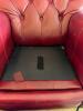 Faux Red Leather Tufted Recliner Chair with Nailhead Trim - 15