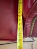 Faux Red Leather Tufted Recliner Chair with Nailhead Trim - 18