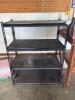 Utility Garage Shelving Unit with Black Metal Frame and MDF Shelves
