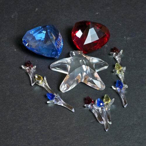 Swarovski Gemstone Figurines and Star Ornament