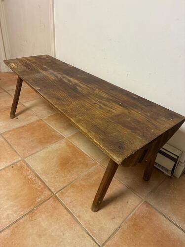 Rustic Wooden Bench in Primitive Style