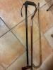 Walking Canes Including Medline Adjustable and Wooden Crook Handle