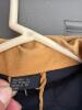 Tan Suede Leather Coat with Quilted Lining - 4