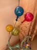Signed Metal Bicycle Sculpture with Glass Balloons and Flowers - 3