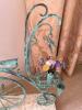 Signed Metal Bicycle Sculpture with Glass Balloons and Flowers - 4