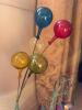Signed Metal Bicycle Sculpture with Glass Balloons and Flowers - 6