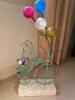 Signed Metal Bicycle Sculpture with Glass Balloons and Flowers - 8