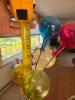 Signed Metal Bicycle Sculpture with Glass Balloons and Flowers - 12