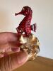 Carved Wooden Seahorse Sculpture by Ren&eacute; Nguinam, 2002