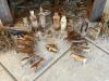 Wooden Nativity Scene with Hand-Carved Figures and Stable - 5