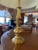 Pair of Brass Table Lamps with Pleated Shades - 3