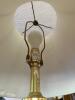 Pair of Brass Table Lamps with Pleated Shades - 6