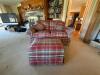 Temple Inc. Plaid Loveseat with Ottoman, Traditional Style - 2