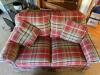 Temple Inc. Plaid Loveseat with Ottoman, Traditional Style - 5