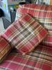 Temple Inc. Plaid Loveseat with Ottoman, Traditional Style - 6