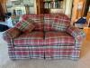 Temple Inc. Plaid Loveseat with Ottoman, Traditional Style - 9