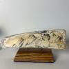Wildlife Scrimshaw Sled Runner Artifact by George Vukson