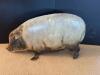 Folk Art-Style Metal Pig Sculpture