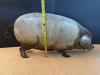 Folk Art-Style Metal Pig Sculpture - 3