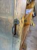 Antique Four-Panel Wood Door with Metal Handle - 5