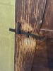 Antique Four-Panel Wood Door with Metal Handle - 7