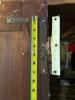 Antique Four-Panel Wood Door with Metal Handle - 13