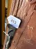 Antique Wooden Panel Door With Hardware - 13
