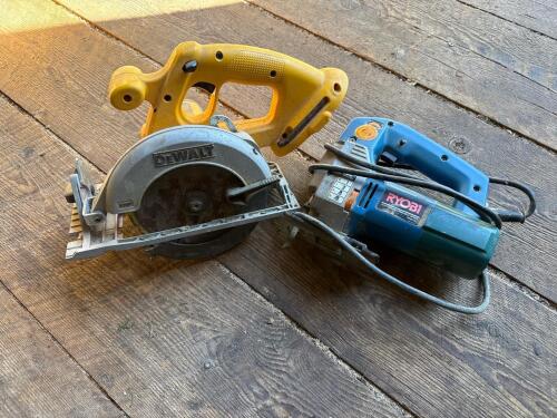 DeWalt Circular Saw and Ryobi Jigsaw Power Tools