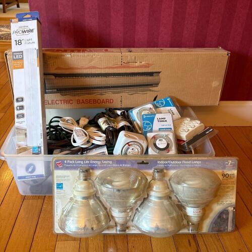 Assorted Lighting and Electrical Supplies Lot