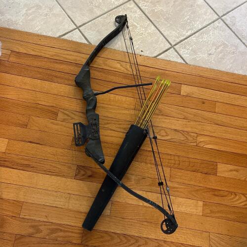 Browning Micro Midas Compound Bow with Easton Arrows and Quiver