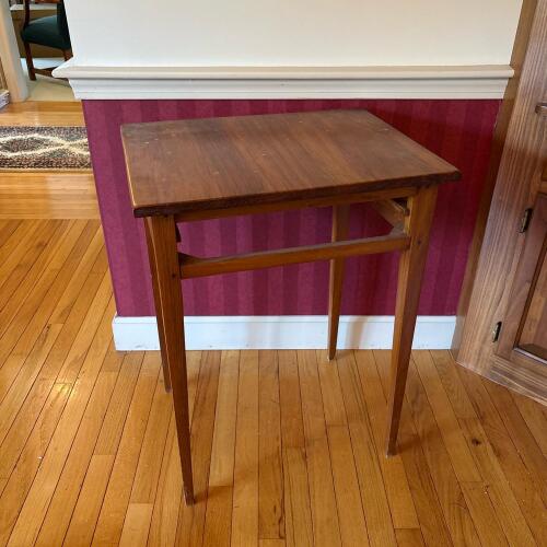 Wooden Side Table with Open Drawer Space