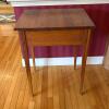 Wooden Side Table with Open Drawer Space - 4