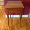 Wooden Side Table with Open Drawer Space - 5