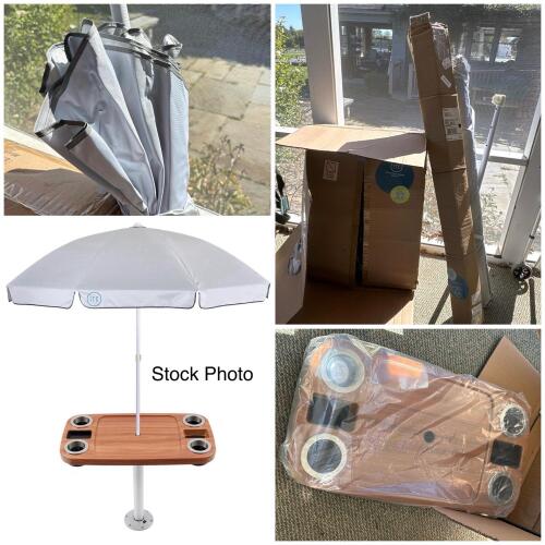 TC Boat Party Table With Umbrella