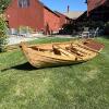 Unfinished Wooden Dory-Style Rowboat Project with Plans