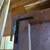 Old Wooden Four-Panel Door with Iron Hardware - 4
