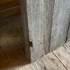 Old Wood Plank Door with Diagonal Brace and Iron Pull - 4