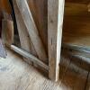 Old Wood Plank Door with Diagonal Brace and Iron Pull - 10