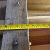 Old Wood Plank Door with Diagonal Brace and Iron Pull - 12