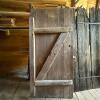 Old Wood Plank Door with Latch and Padlock - 2